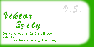 viktor szily business card